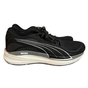 Puma Velocity Nitro 2 Mens Running Shoes Black White 376907-01 Size 11